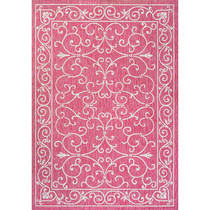 Tapis d'intérieur/extérieur à tissage texturé en filigrane JONATHAN Y
