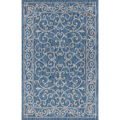 Tapis d'intérieur/extérieur à tissage texturé en filigrane JONATHAN Y