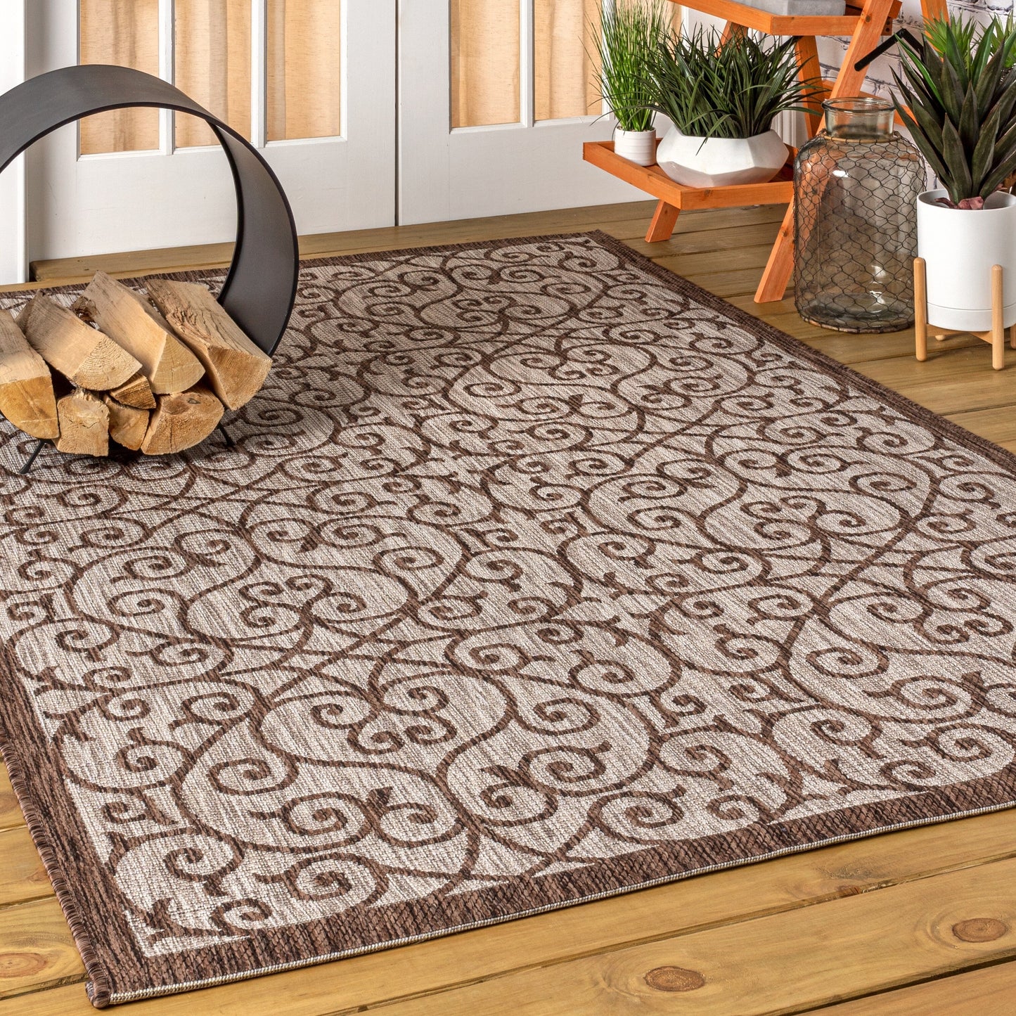 Tapis d'intérieur/extérieur texturé JONATHAN Y Ourika