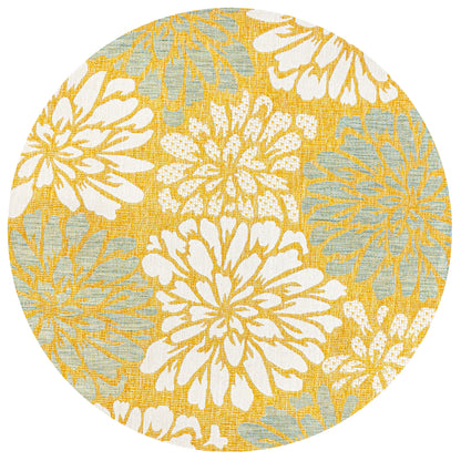 Tapis d'intérieur/extérieur à tissage texturé floral JONATHAN Y
