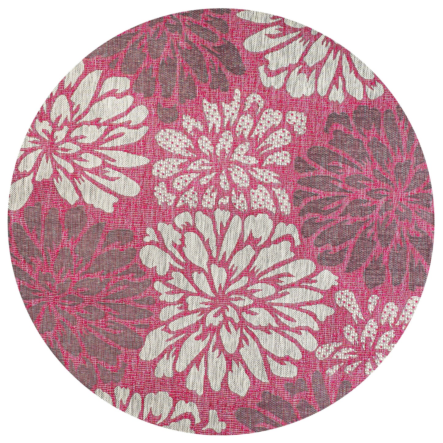 Tapis d'intérieur/extérieur à tissage texturé floral JONATHAN Y