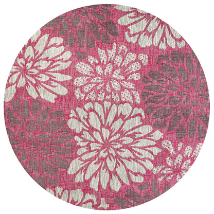 Tapis d'intérieur/extérieur à tissage texturé floral JONATHAN Y