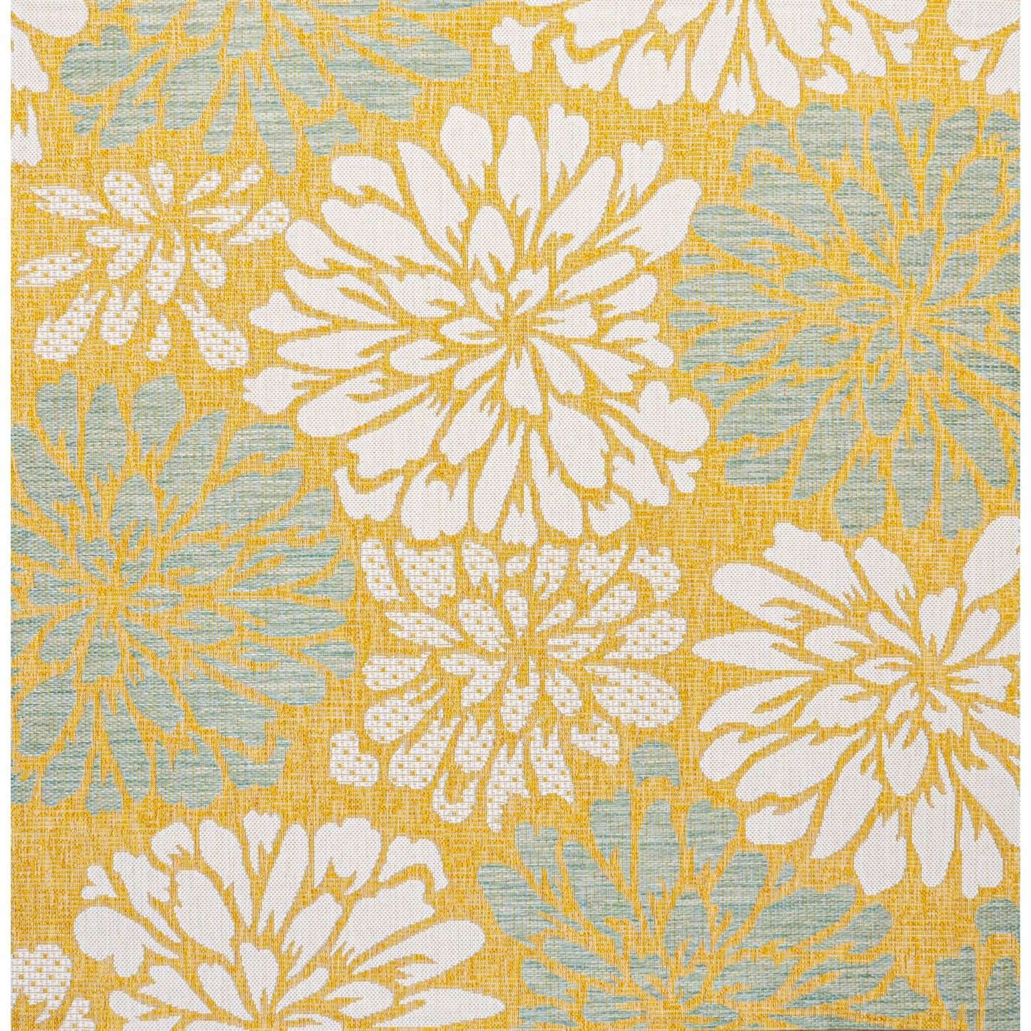 Tapis d'intérieur/extérieur à tissage texturé floral JONATHAN Y