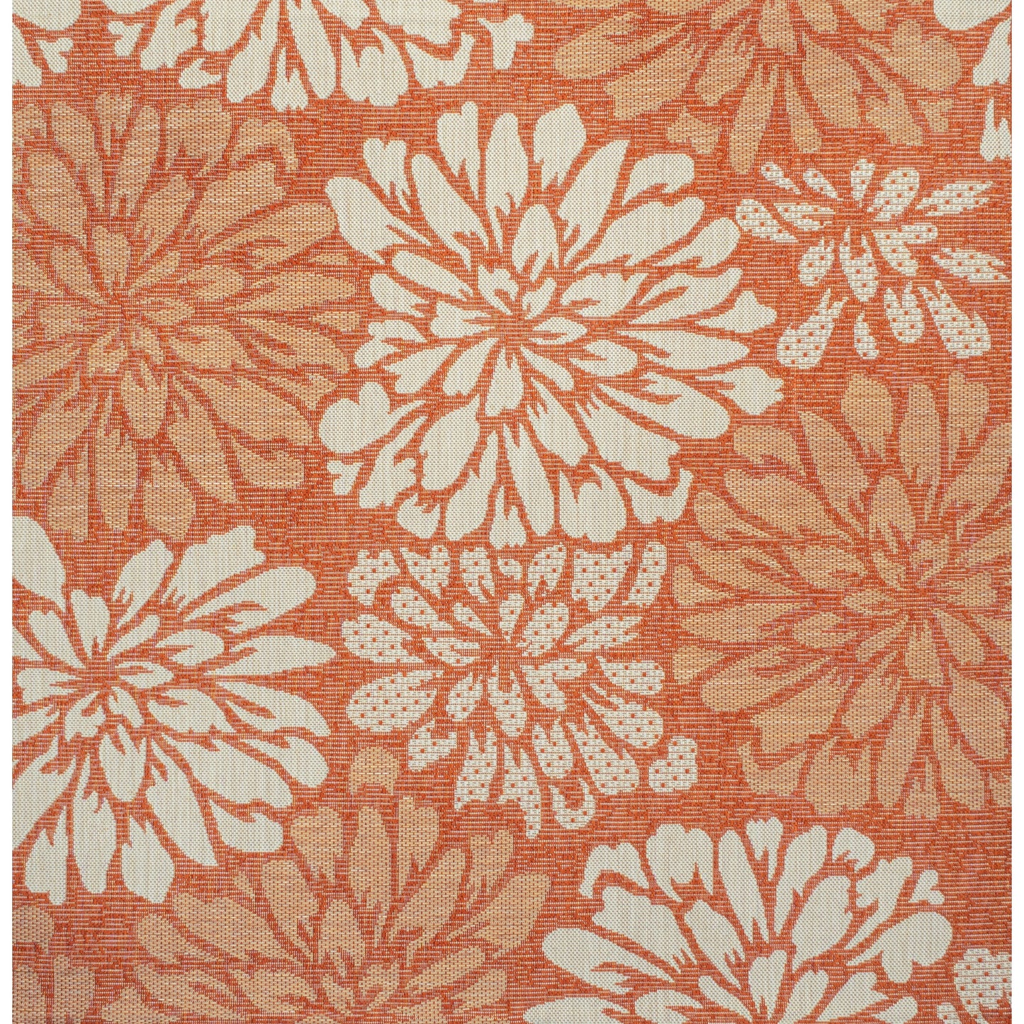 Tapis d'intérieur/extérieur à tissage texturé floral JONATHAN Y