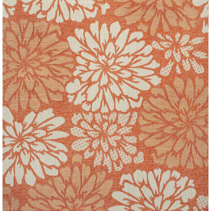 Tapis d'intérieur/extérieur à tissage texturé floral JONATHAN Y