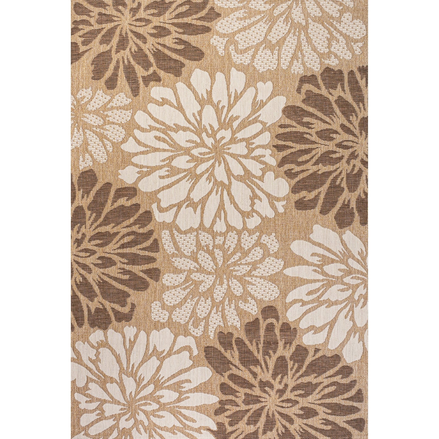 Tapis d'intérieur/extérieur à tissage texturé floral JONATHAN Y