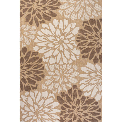 Tapis d'intérieur/extérieur à tissage texturé floral JONATHAN Y