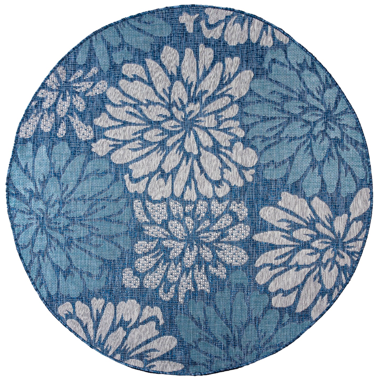 Tapis d'intérieur/extérieur à tissage texturé floral JONATHAN Y