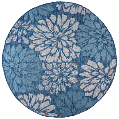 Tapis d'intérieur/extérieur à tissage texturé floral JONATHAN Y