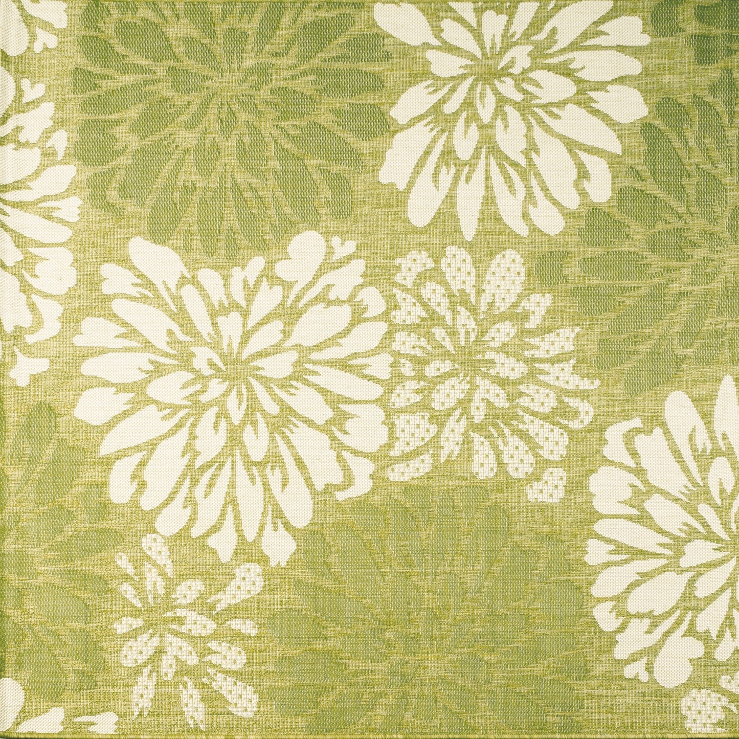 Tapis d'intérieur/extérieur à tissage texturé floral JONATHAN Y