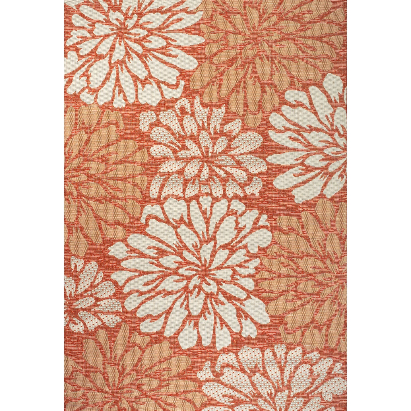 Tapis d'intérieur/extérieur à tissage texturé floral JONATHAN Y