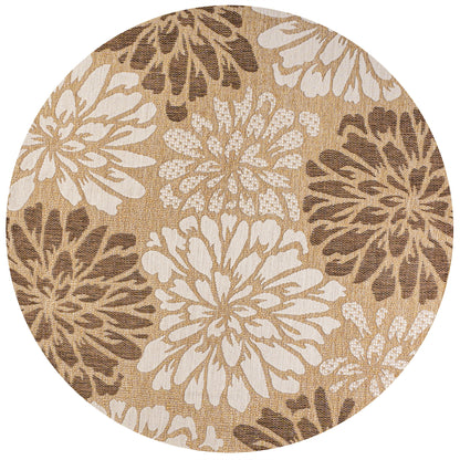 Tapis d'intérieur/extérieur à tissage texturé floral JONATHAN Y