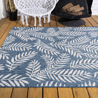 JONATHAN Y Tapis intérieur/extérieur à fronde de palmier Galon
