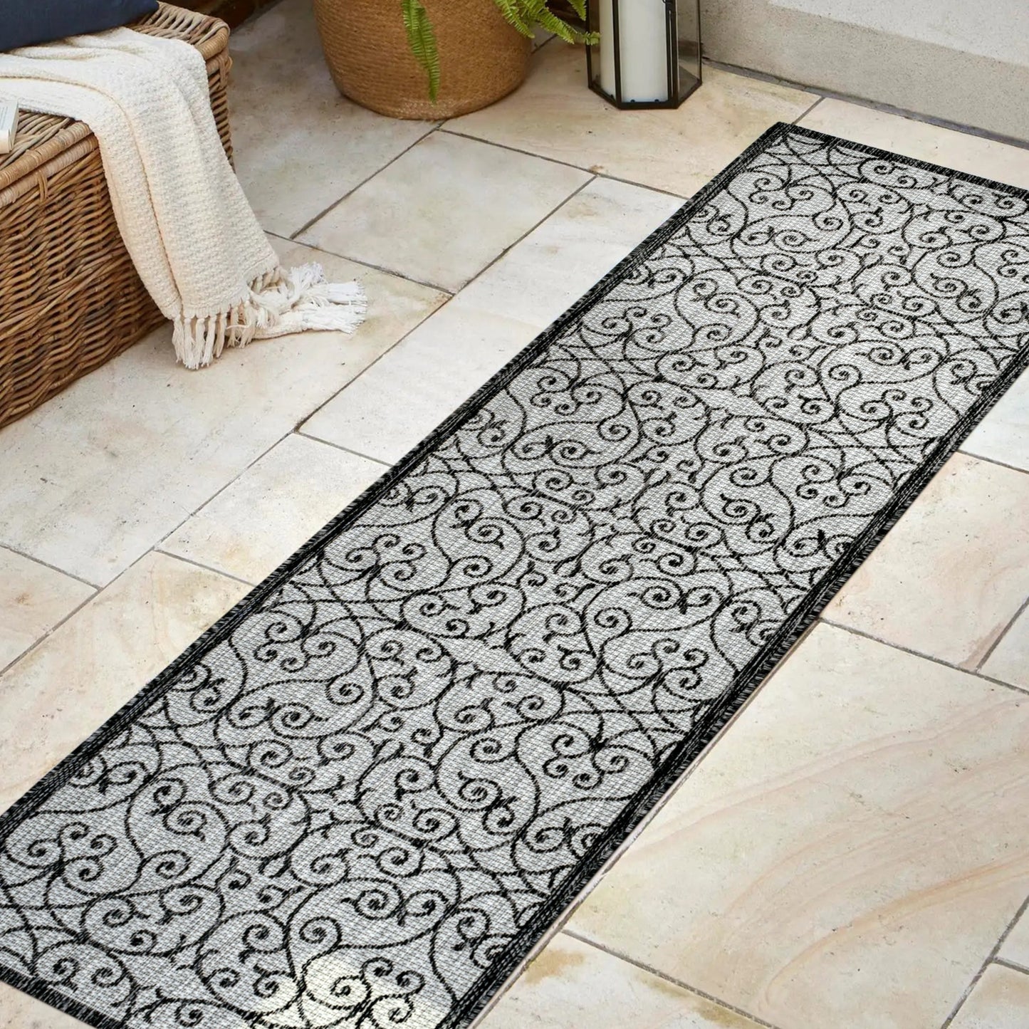 Tapis d'intérieur/extérieur texturé JONATHAN Y Ourika