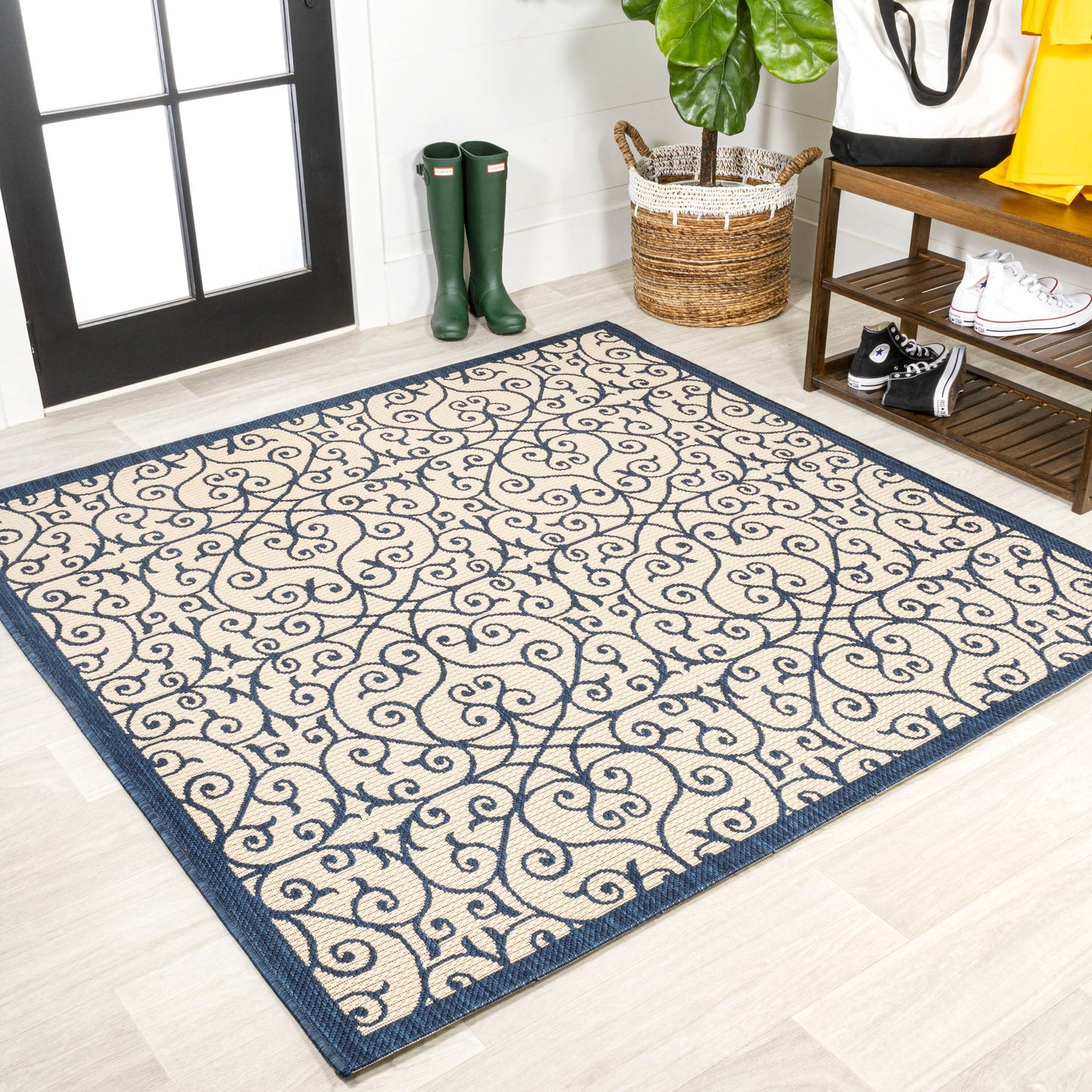 Tapis d'intérieur/extérieur texturé JONATHAN Y Ourika