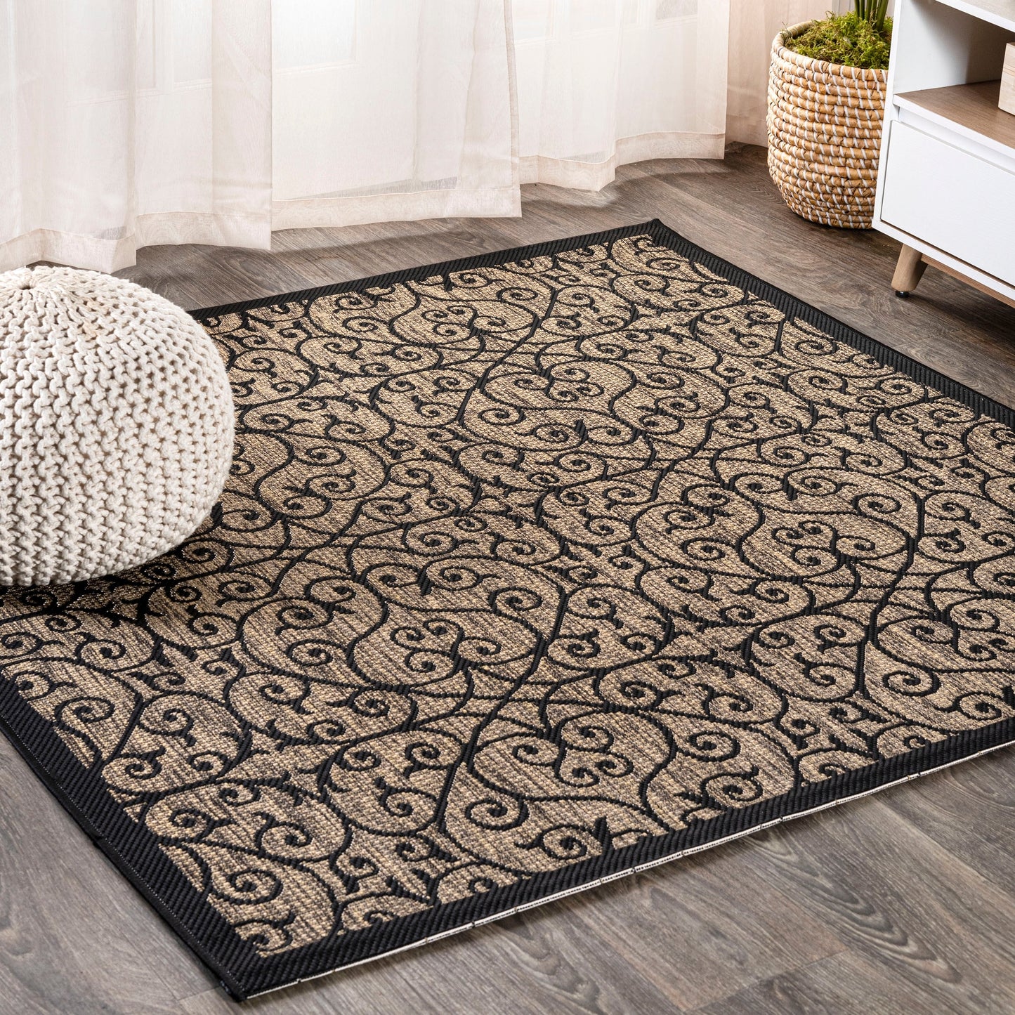 Tapis d'intérieur/extérieur texturé JONATHAN Y Ourika