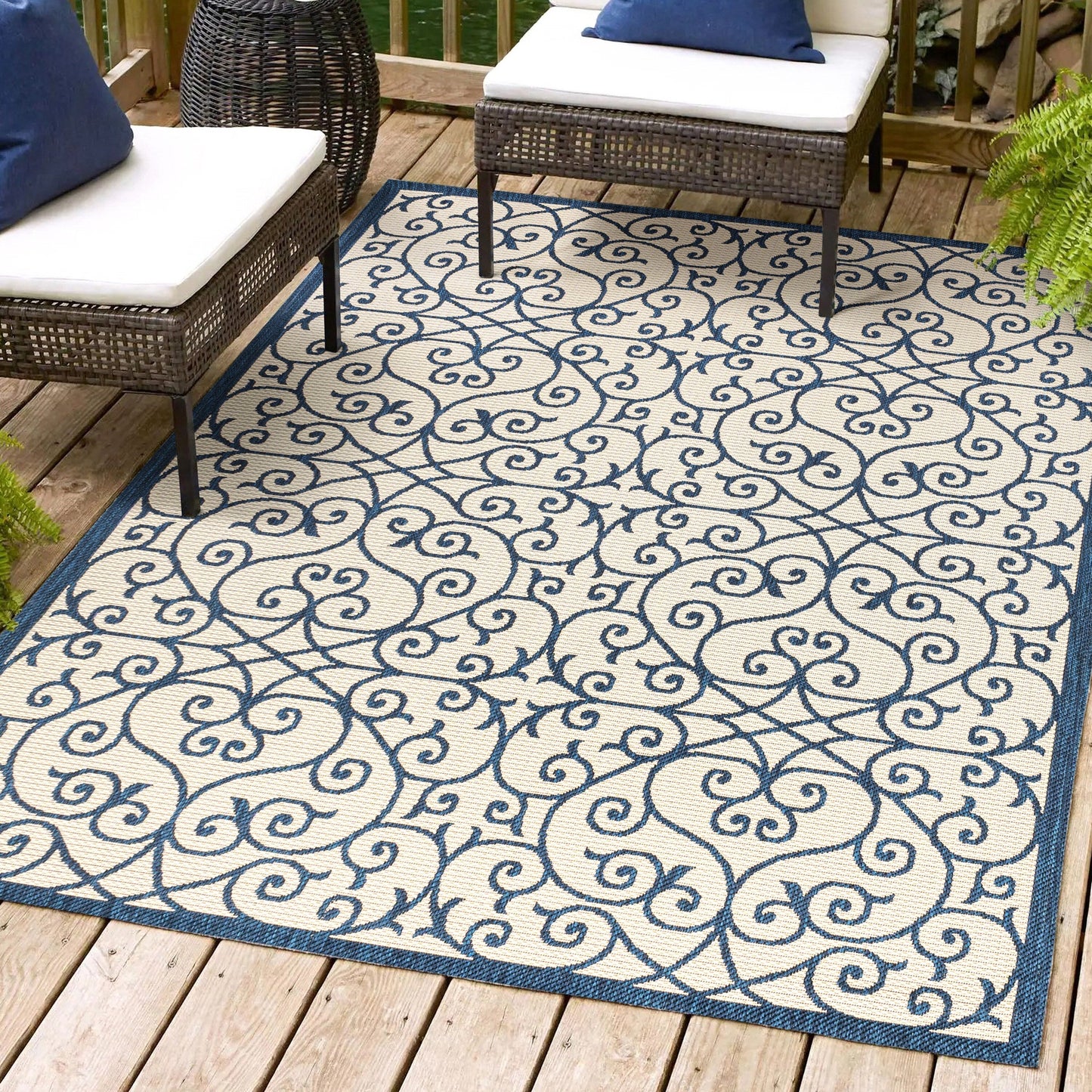 Tapis d'intérieur/extérieur texturé JONATHAN Y Ourika