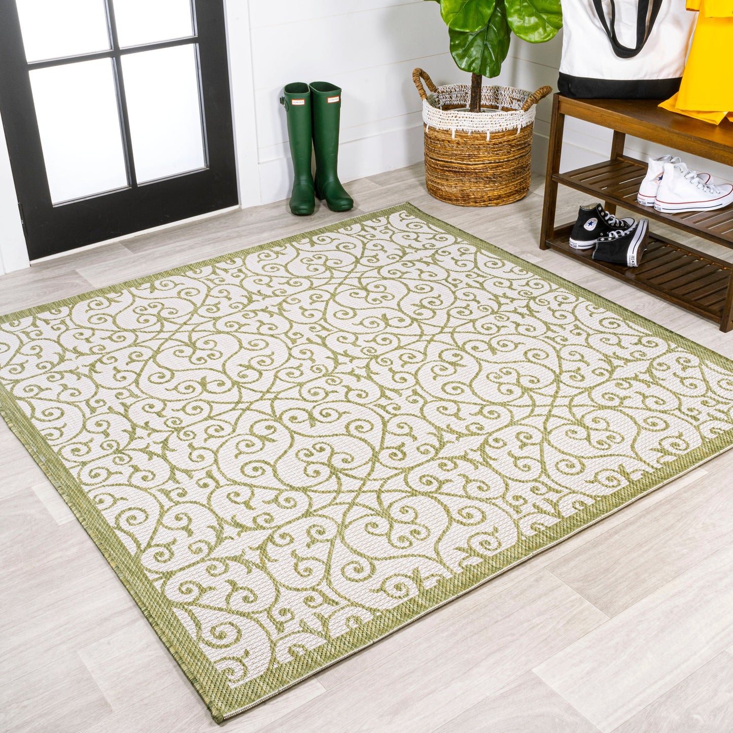 Tapis d'intérieur/extérieur texturé JONATHAN Y Ourika