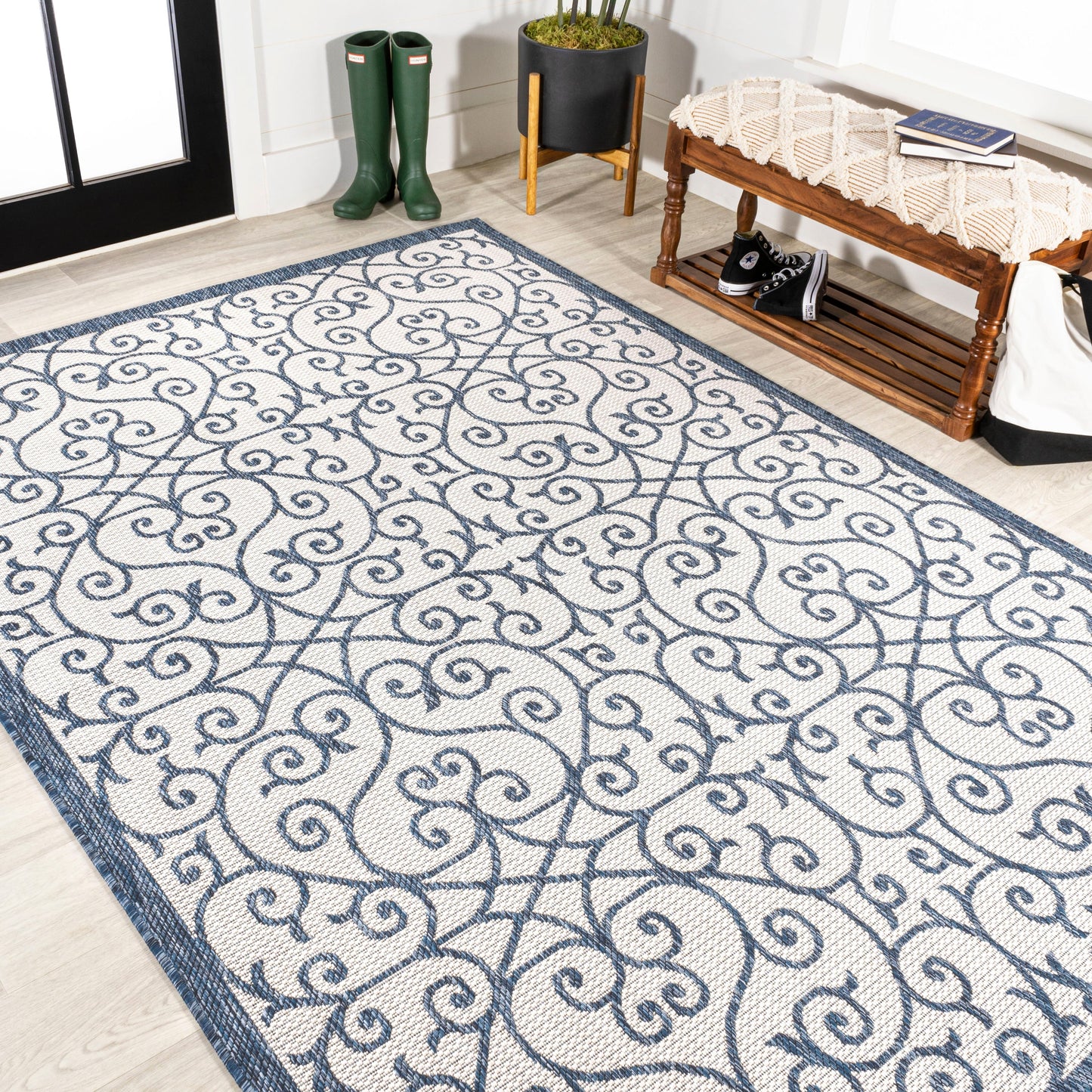 Tapis d'intérieur/extérieur texturé JONATHAN Y Ourika