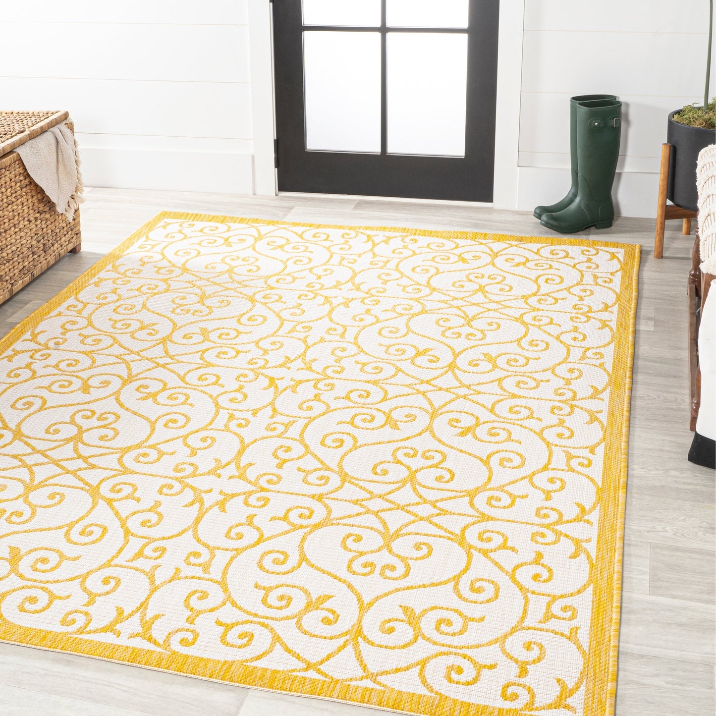 Tapis d'intérieur/extérieur texturé JONATHAN Y Ourika