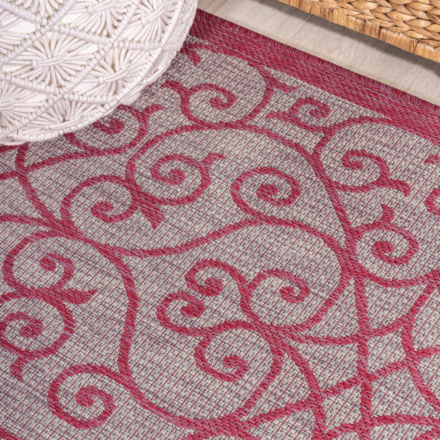 Tapis d'intérieur/extérieur texturé JONATHAN Y Ourika
