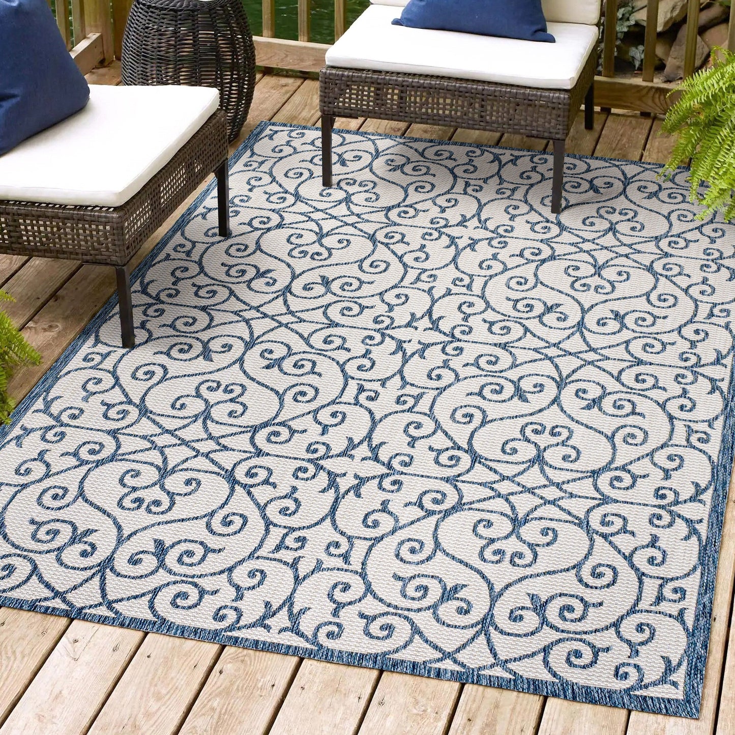 Tapis d'intérieur/extérieur texturé JONATHAN Y Ourika