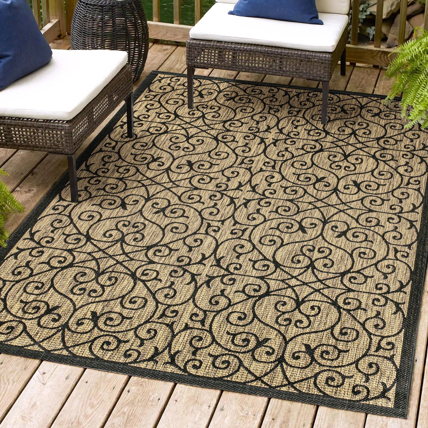 Tapis d'intérieur/extérieur texturé JONATHAN Y Ourika