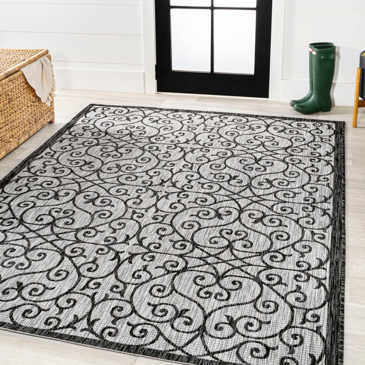 Tapis d'intérieur/extérieur texturé JONATHAN Y Ourika
