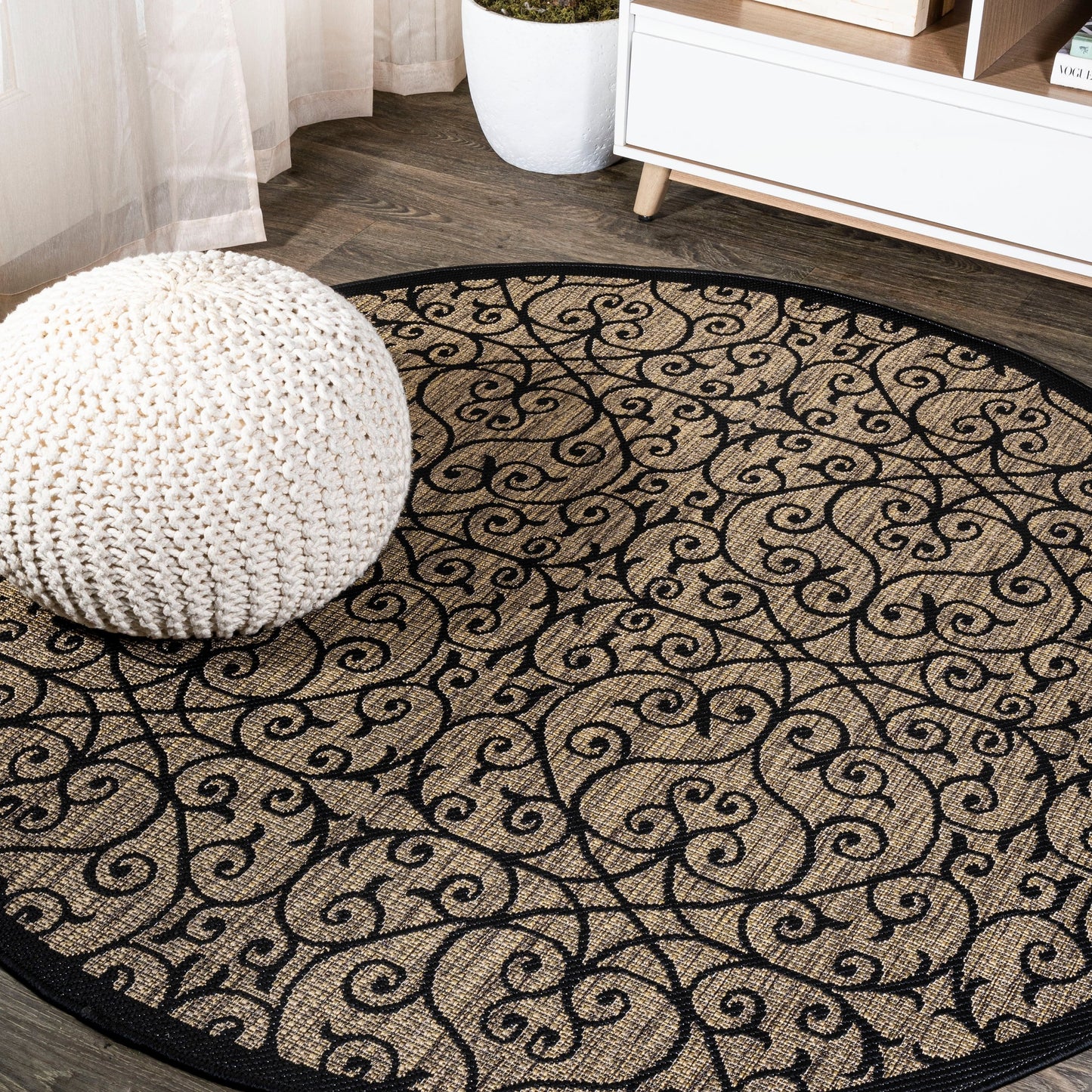 Tapis d'intérieur/extérieur texturé JONATHAN Y Ourika
