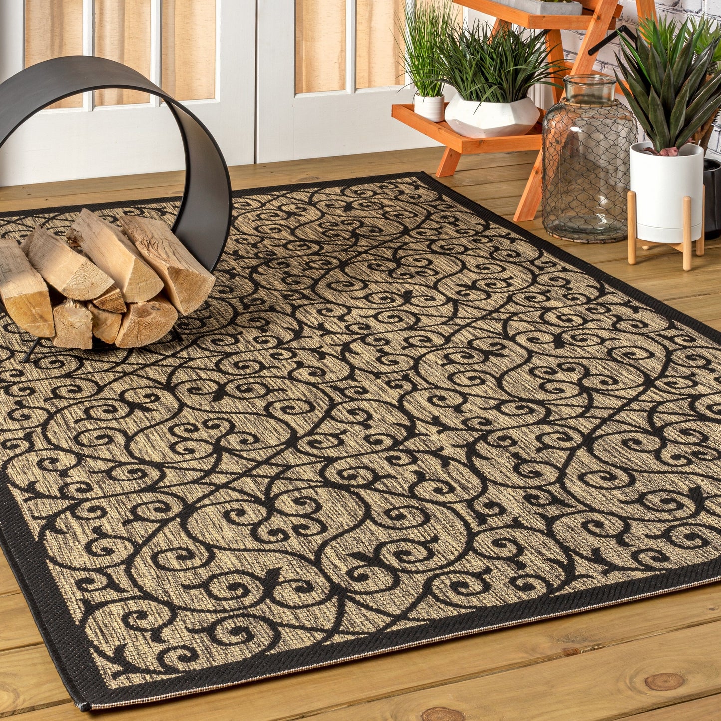 Tapis d'intérieur/extérieur texturé JONATHAN Y Ourika