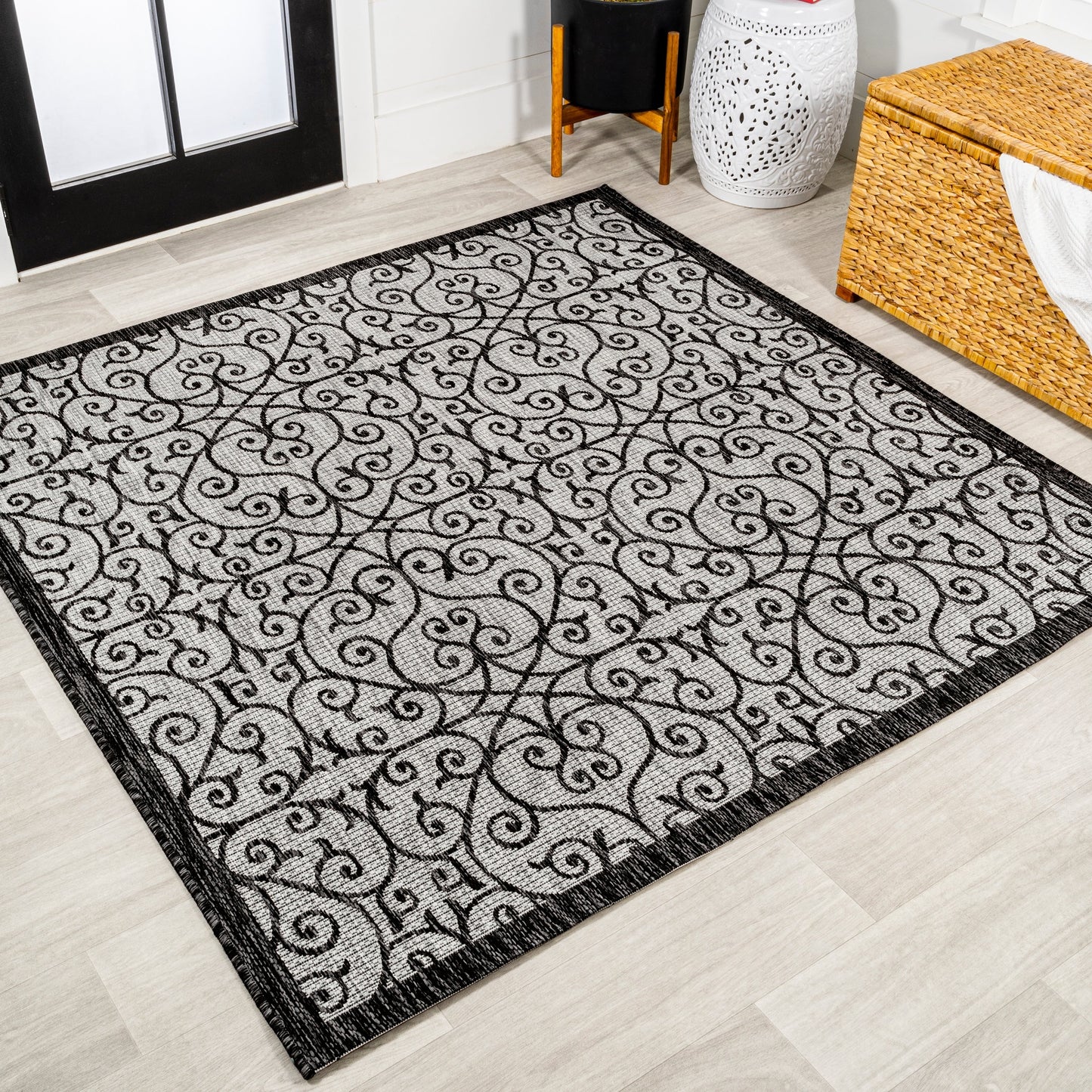 Tapis d'intérieur/extérieur texturé JONATHAN Y Ourika