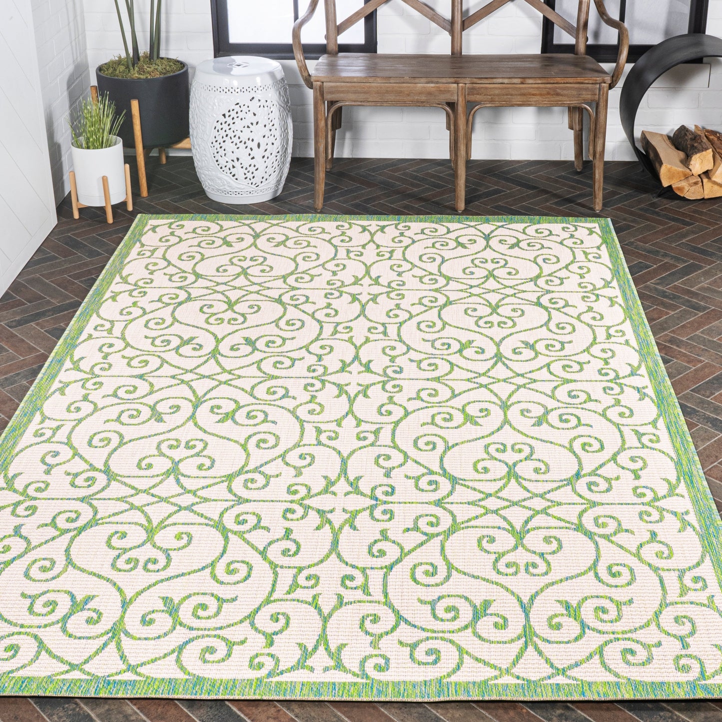 Tapis d'intérieur/extérieur texturé JONATHAN Y Ourika