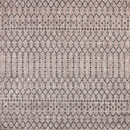 Tapis d'intérieur/extérieur à tissage géométrique marocain JONATHAN Y Trebol
