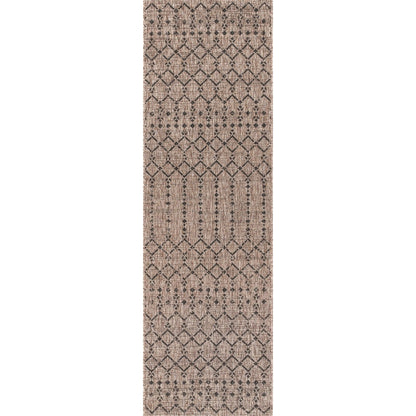 Tapis d'intérieur/extérieur à tissage géométrique marocain JONATHAN Y Trebol
