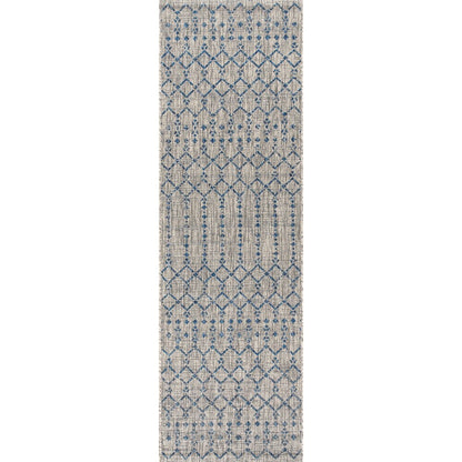 Tapis d'intérieur/extérieur à tissage géométrique marocain JONATHAN Y Trebol