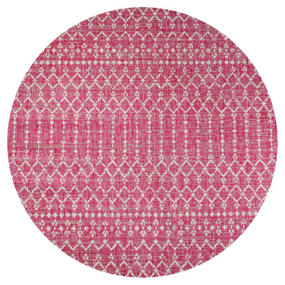 Tapis d'intérieur/extérieur à tissage géométrique marocain JONATHAN Y Trebol