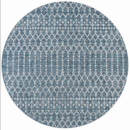 Tapis d'intérieur/extérieur à tissage géométrique marocain JONATHAN Y Trebol