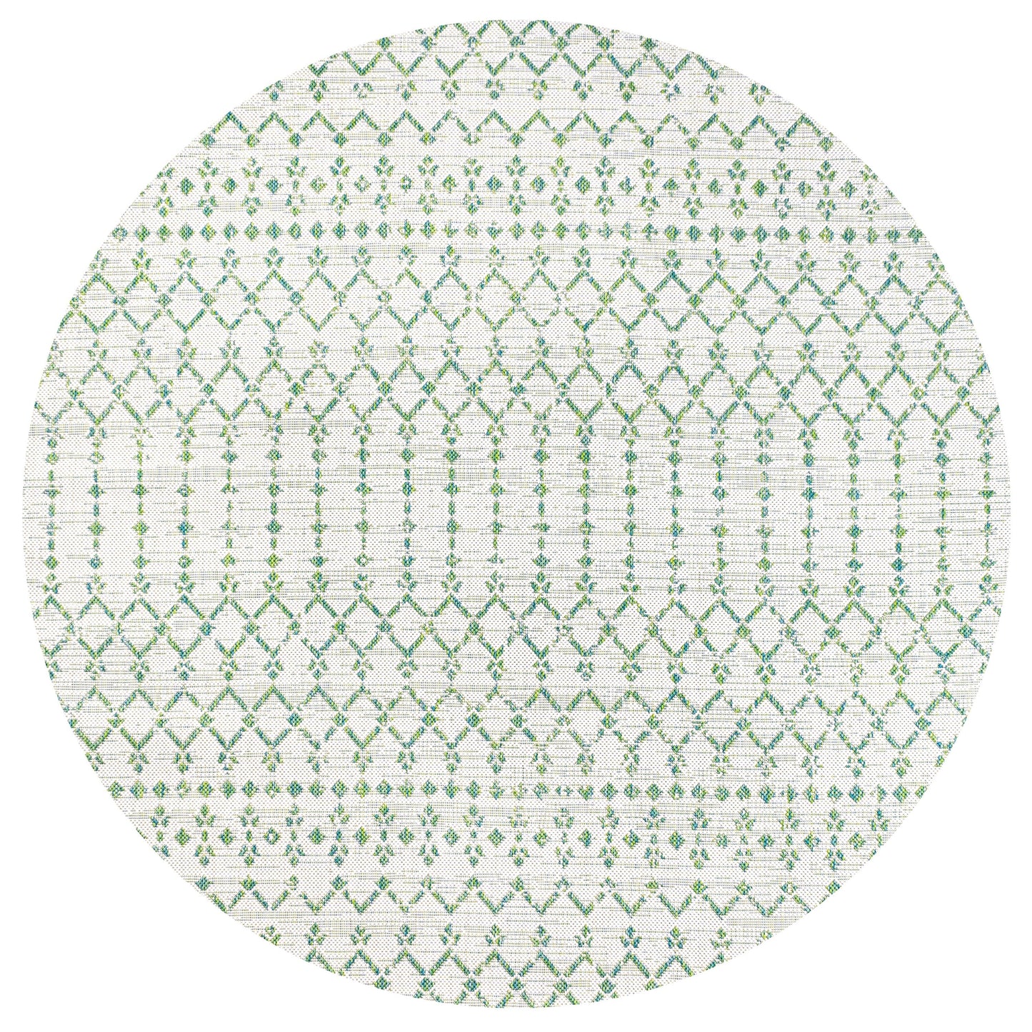 Tapis d'intérieur/extérieur à tissage géométrique marocain JONATHAN Y Trebol