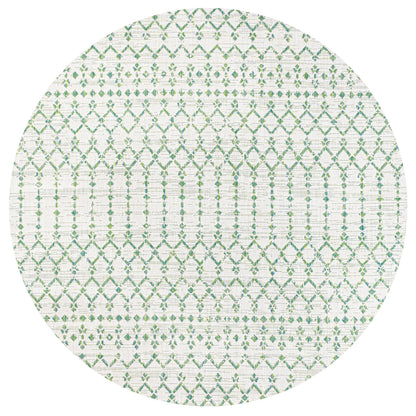 Tapis d'intérieur/extérieur à tissage géométrique marocain JONATHAN Y Trebol