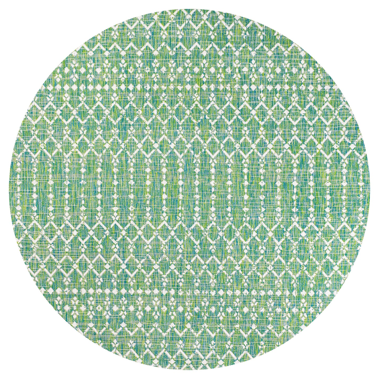 Tapis d'intérieur/extérieur à tissage géométrique marocain JONATHAN Y Trebol