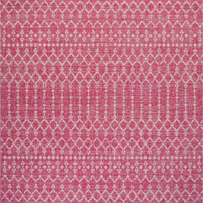 Tapis d'intérieur/extérieur à tissage géométrique marocain JONATHAN Y Trebol