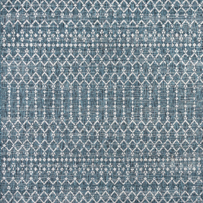 Tapis d'intérieur/extérieur à tissage géométrique marocain JONATHAN Y Trebol