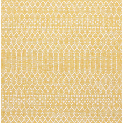 Tapis d'intérieur/extérieur à tissage géométrique marocain JONATHAN Y Trebol