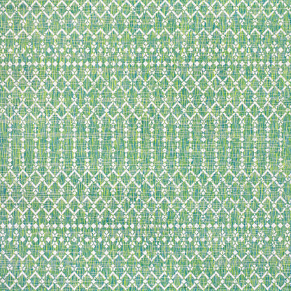 Tapis d'intérieur/extérieur à tissage géométrique marocain JONATHAN Y Trebol