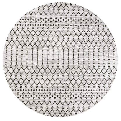 Tapis d'intérieur/extérieur à tissage géométrique marocain JONATHAN Y Trebol