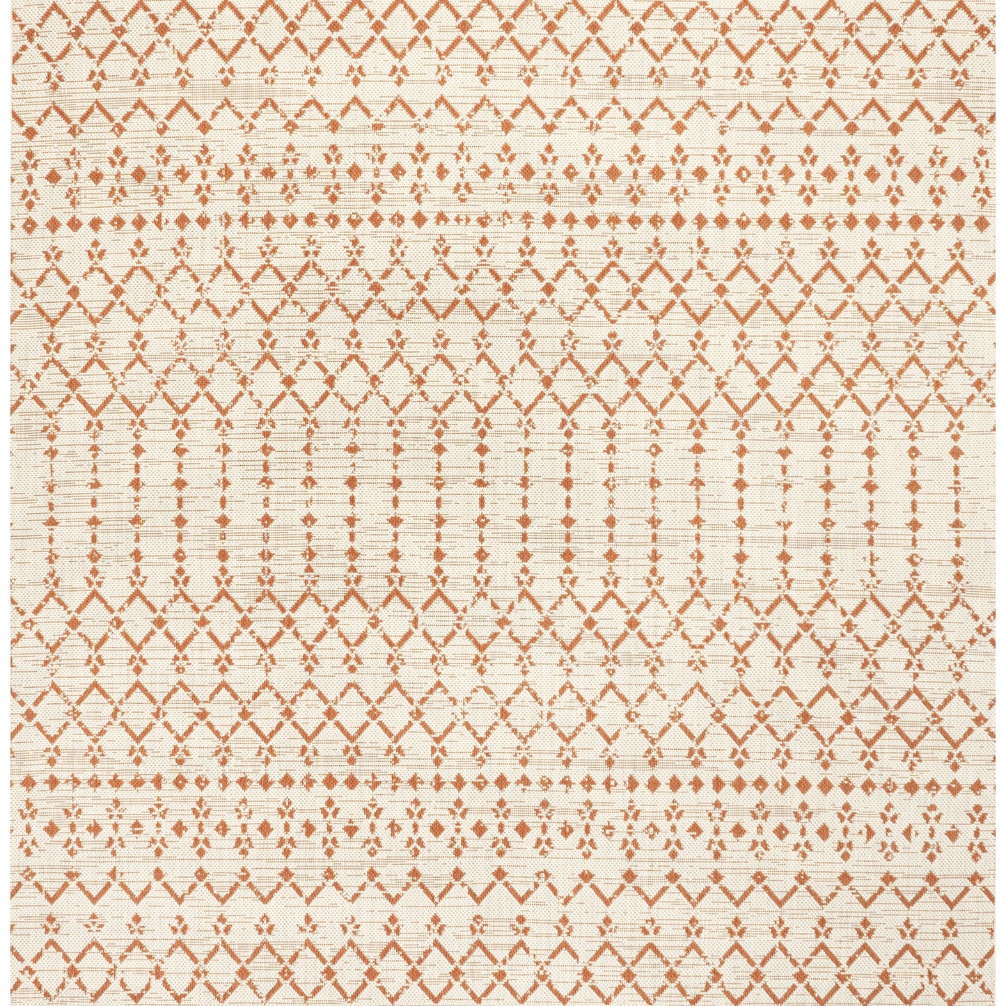 Tapis d'intérieur/extérieur à tissage géométrique marocain JONATHAN Y Trebol