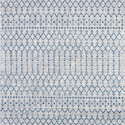 Tapis d'intérieur/extérieur à tissage géométrique marocain JONATHAN Y Trebol