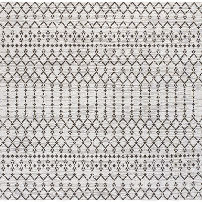 Tapis d'intérieur/extérieur à tissage géométrique marocain JONATHAN Y Trebol