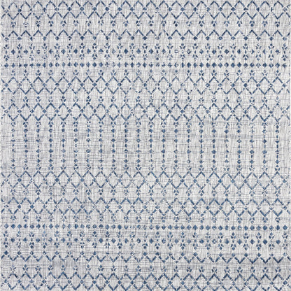Tapis d'intérieur/extérieur à tissage géométrique marocain JONATHAN Y Trebol