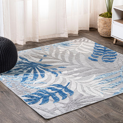 Tapis d'intérieur/extérieur à feuilles de palmier JONATHAN Y Aydin